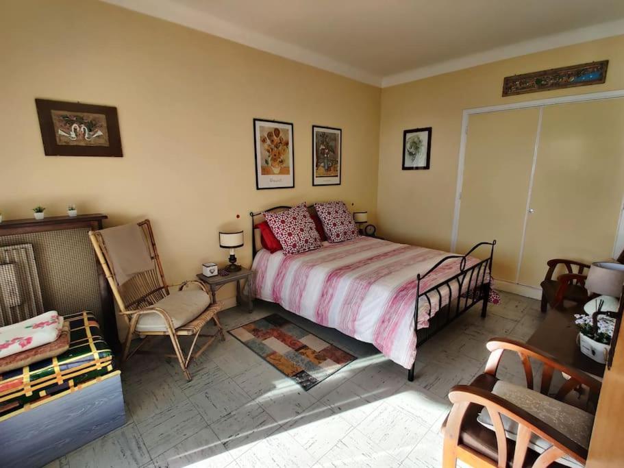 Vintage Flat On Villefranche Bay - Free Car Park Exterior foto
